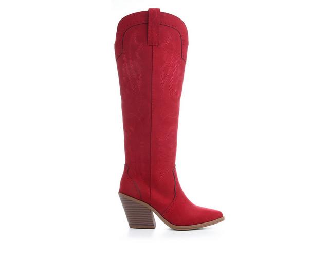 Women's Sugar Kammy Western Boots in Red color
