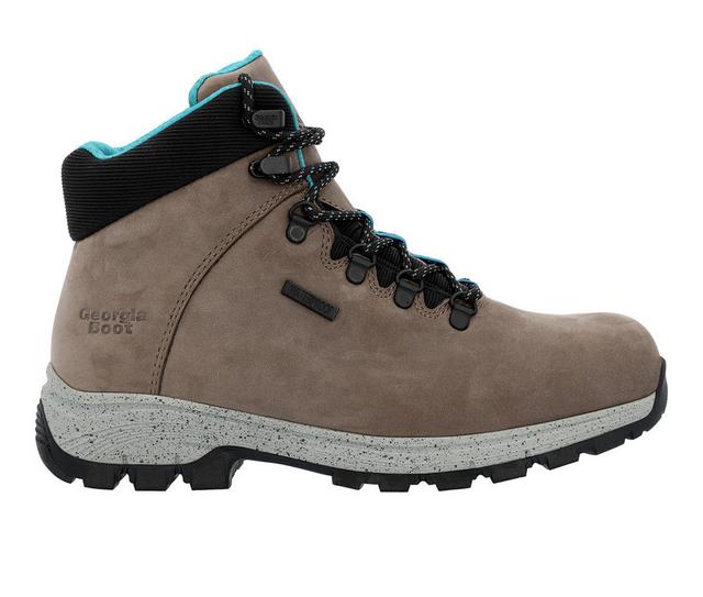 Women's Georgia Boot Eagle Trail Waterproof Hiker Boots in Grey color