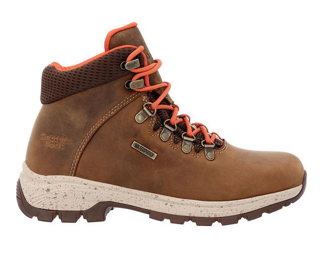 Women's Georgia Boot Eagle Trail Waterproof Hiker Boots in Brown color