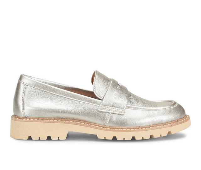 Women's Comfortiva Lakota Loafers in Silver color