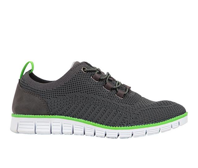 Boys' Deer Stags Little & Big Kid Status Jr. Fashion Sneakers in Grey/Neon Green color