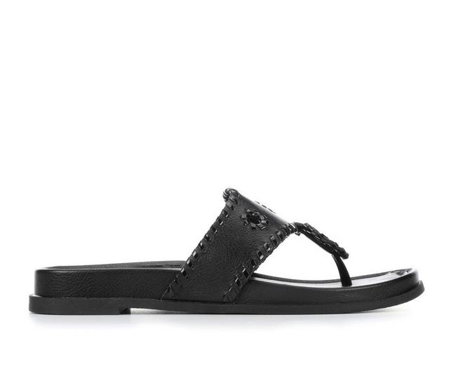 Women's Y-Not Beaming Footbed Sandals in Black color