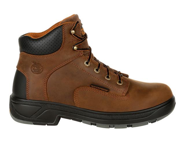 Men's Georgia Boot FLXpoint Composite Toe Waterproof Work Boots in Brown color