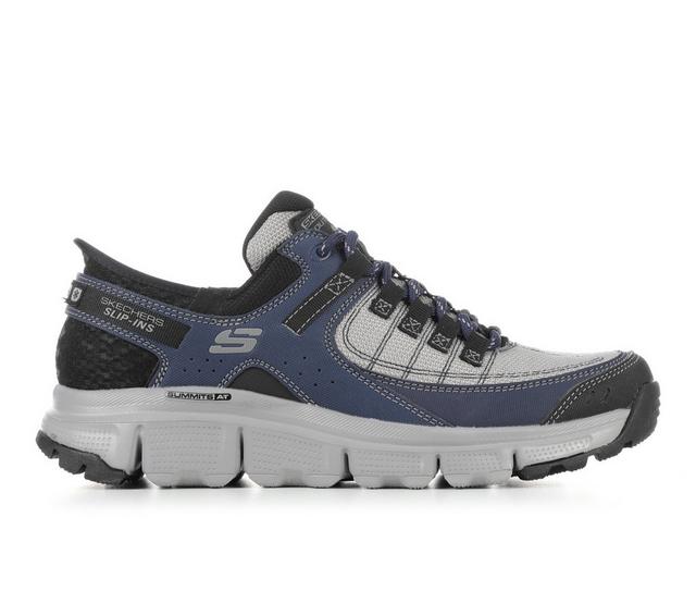 Men's Skechers 237662 Summit AT Slip-Ins Walking Shoes in Grey/Navy color