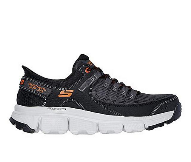 Men's Skechers 237662 Summit AT Slip-Ins Walking Shoes in Grey/Orange color