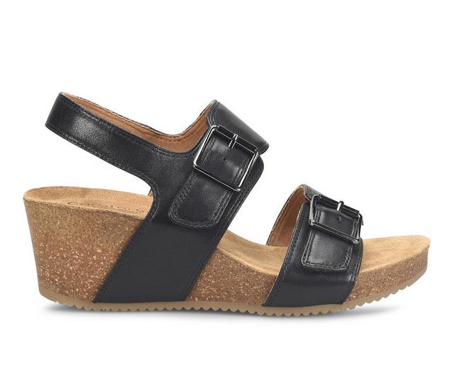 Women's Comfortiva Erlina Wedge Sandals in Black color