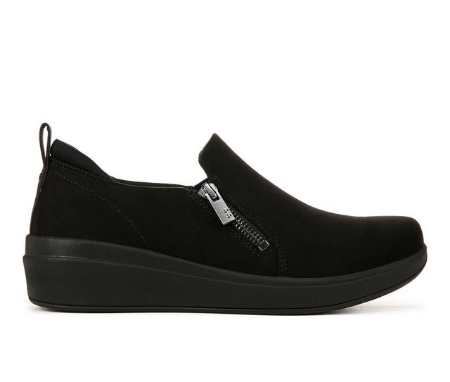 Women's Ryka Luminous Slip On Shoes in Black Fabric color