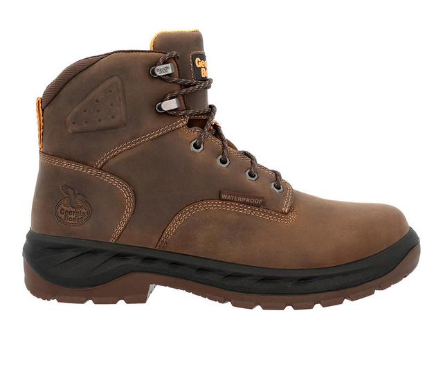 Men's Georgia Boot OT Alloy Toe Waterproof Work Boot Work Boots in Brown color