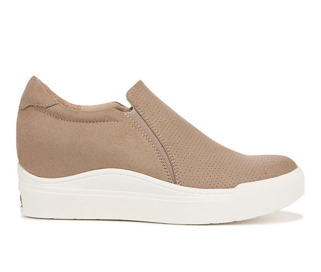 Women's Dr. Scholls Time Off Wedge Slip On Sneakers in Toasted Taupe color