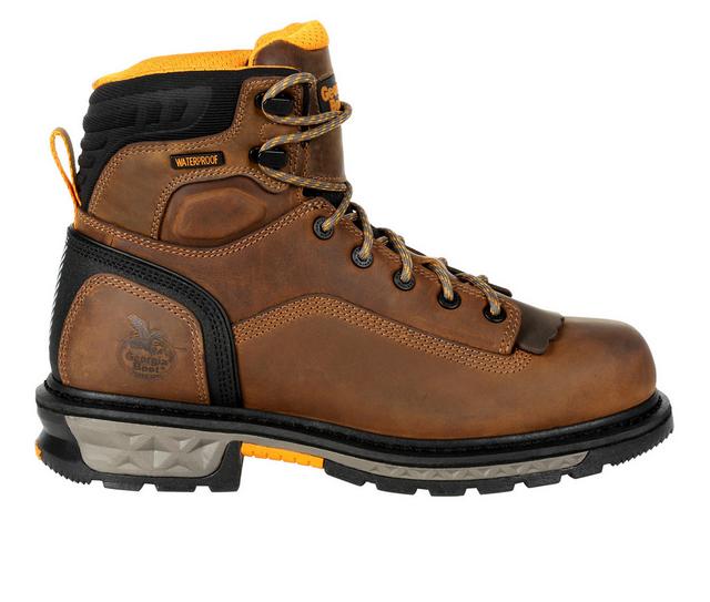 Men's Georgia Boot Carbo-Tec LTX Waterproof Composite Toe Work Boots in Black and Brown color