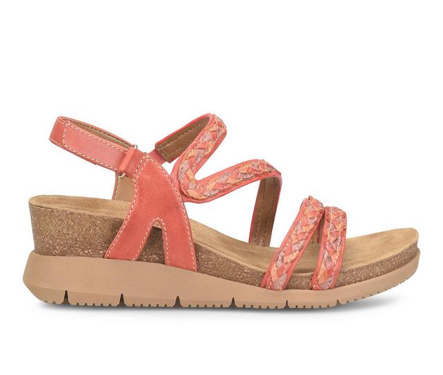 Women's Comfortiva Silvia Wedge Sandals in Tomato Multi color