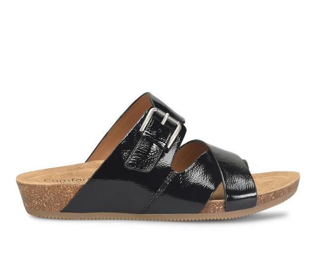 Women's Comfortiva Gervaise Footbed Sandals in Black color
