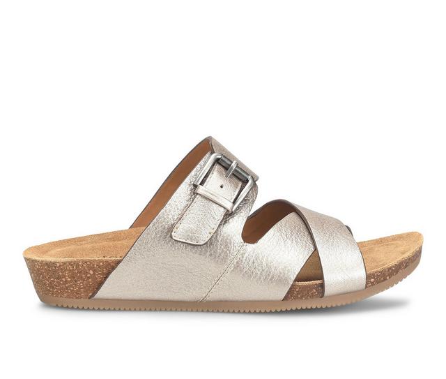 Women's Comfortiva Gervaise Footbed Sandals in Grey-Gold color