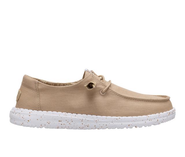 Women's HEYDUDE Wendy Stretch Canvas Casual Shoes in Incense color