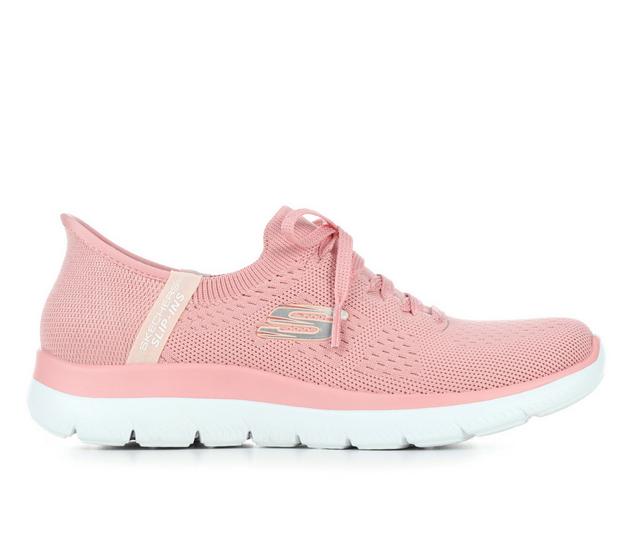 Women's Skechers 150263 Summits Perfect Set Slip-Ins Sneakers in Rose/Coral color