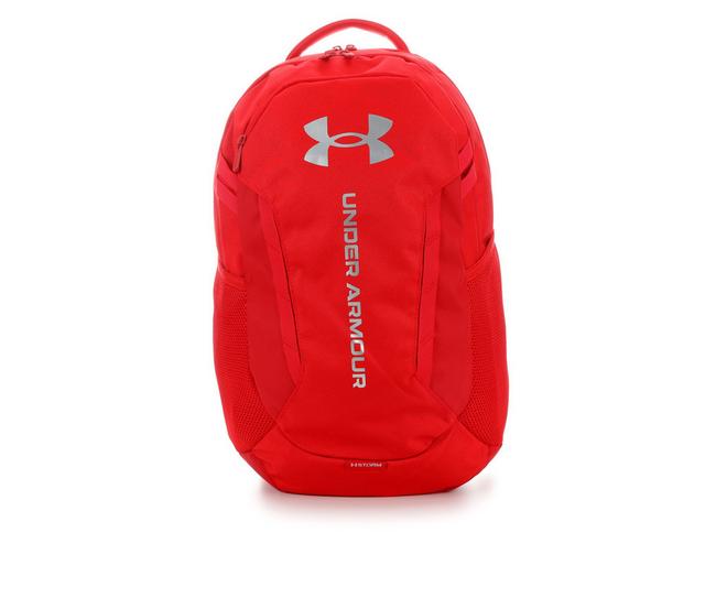 Under Armour Hustle 6.0 Backpack in Red/Silver color