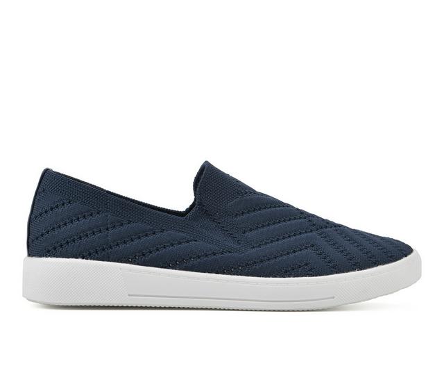 Women's White Mountain Upbear Slip Ons in Navy color