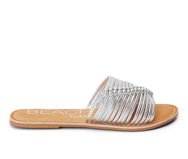 Women's Beach by Matisse Baxter Sandals in Silver color