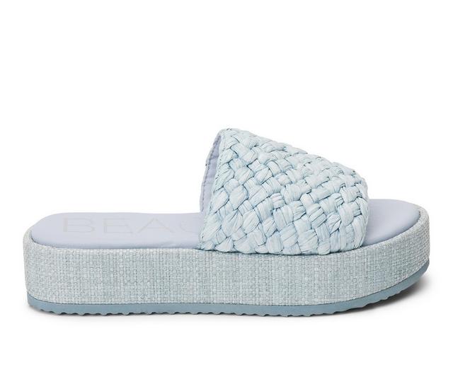 Women's Beach by Matisse Cairo Espadrille Platform Sandals in Lt Blue color