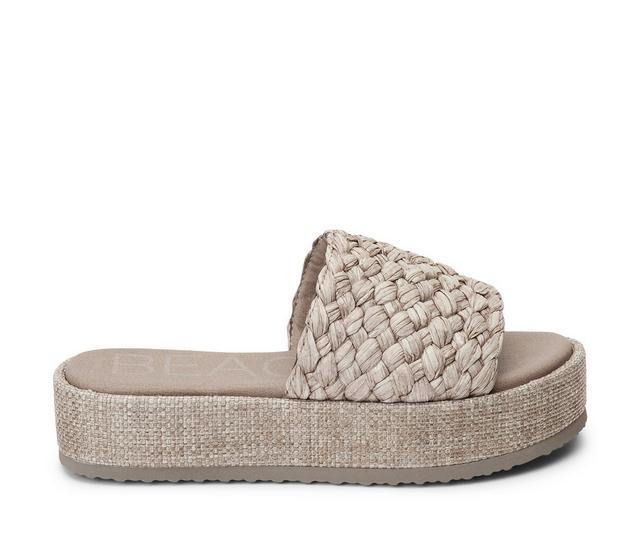 Women's Beach by Matisse Cairo Espadrille Platform Sandals in Taupe color