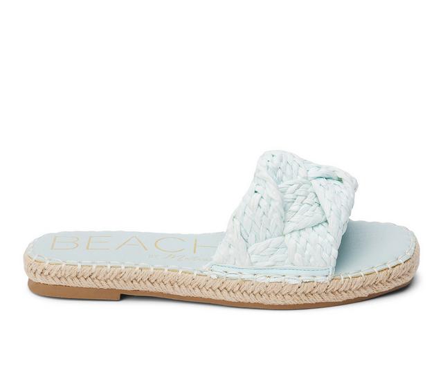 Women's Beach by Matisse Ivy Espadrille Low Platform Sandal in Aqua color