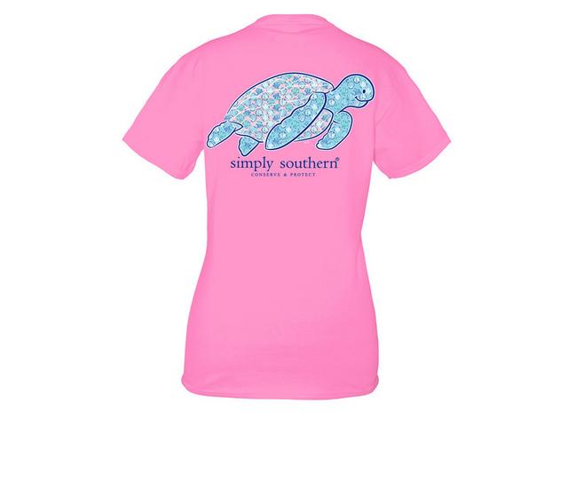 Simply Southern Track Preppy Shirt in Pink color