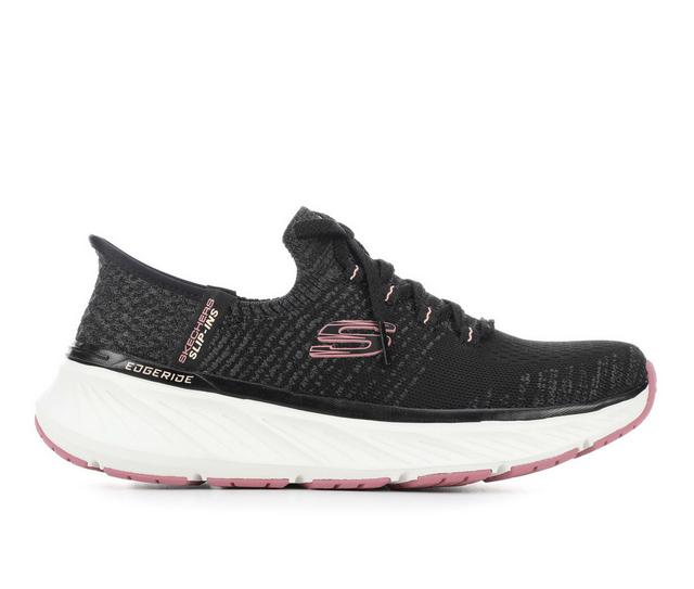 Women's Skechers 150470 Edge Ride Slip-Ins Sneakers in Black/Pink color