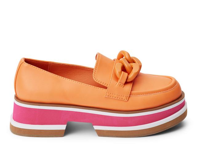 Women's Coconuts by Matisse Madison Platform Loafers in Orange Sorbet color