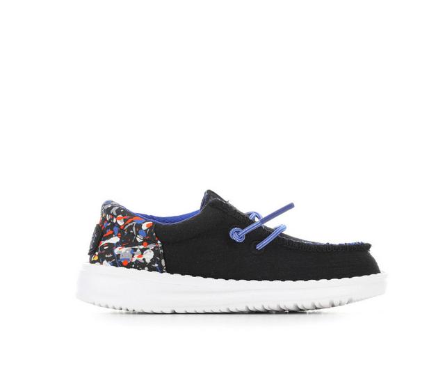 Boys' HEYDUDE Toddler Wally Funk Splatter Casual Shoes in Black Multi color