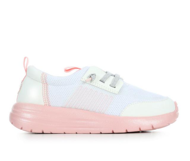Girls' HEYDUDE Little Kid & Big Kid Sirocco Slip-on Sneakers in White/Pink color