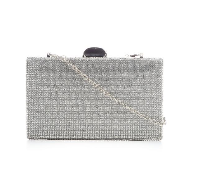 Vanessa Silver Glitter Clutch With Strap in SILV AZ7875A-SV color