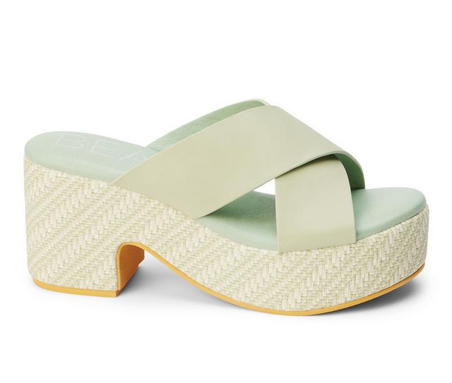 Women's Beach by Matisse Nellie Chunky Platform Sandals in Sage color
