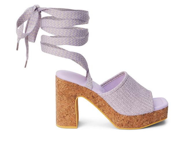 Women's Beach by Matisse Magnolia Platform Dress Sandals in Lavender color