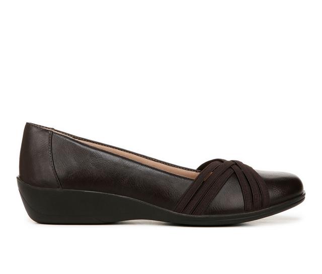 Women's LifeStride Incredible 2 Low Wedge Pumps in dark chocolate color