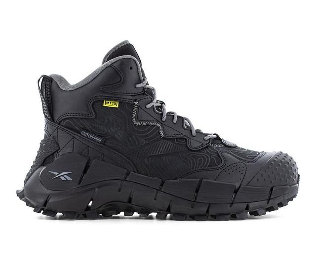 Men's REEBOK WORK Zig Kinetica Edge II Work Met Guard Work Boots in Black color