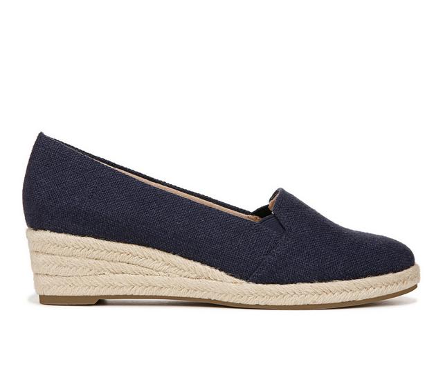 Women's LifeStride Kamilla Espadrille Wedges in Lux Navy color