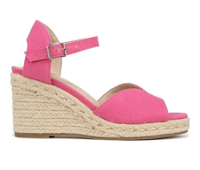 Women's LifeStride Tess Espadrille Wedge Sandals in French Pink color