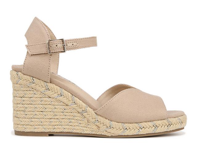 Women's LifeStride Tess Espadrille Wedge Sandals in Tender Taupe color