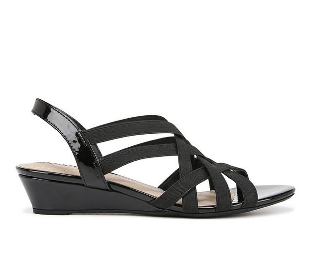 Women's LifeStride Yung Wedge Sandals in Black color