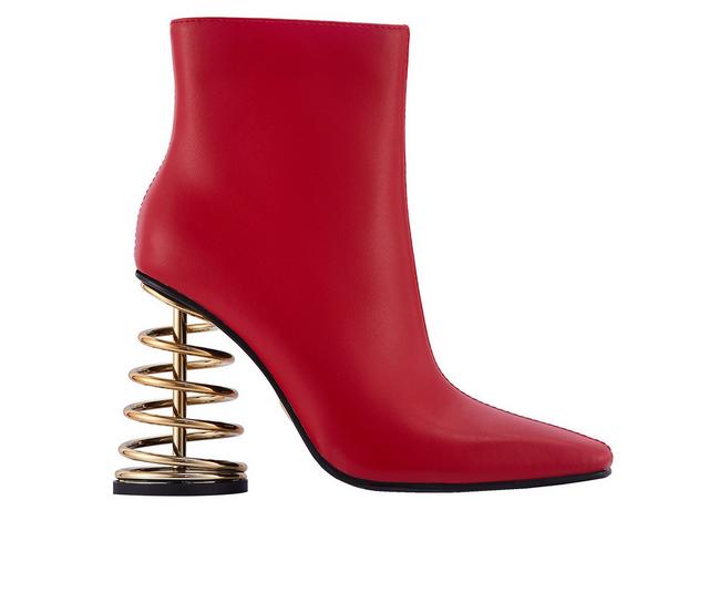 Women's Ninety Union Slinky Heeled Booties in Red color