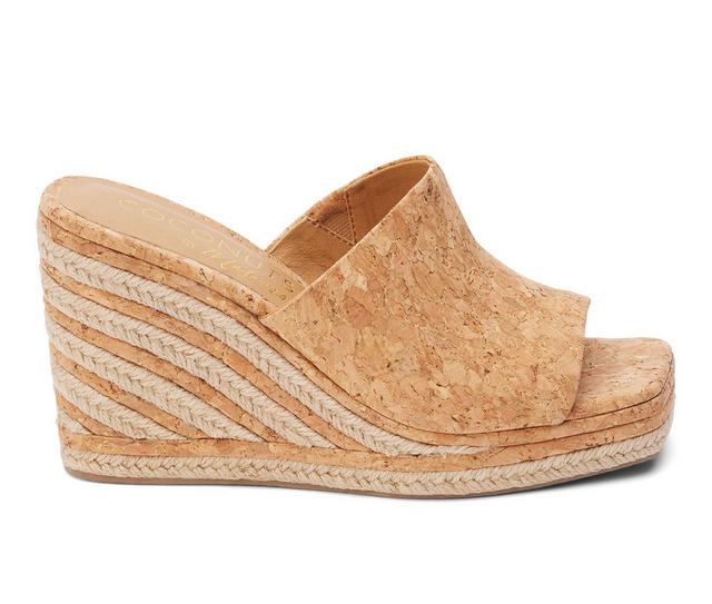 Women's Coconuts by Matisse Audrey Platform Wedge Sandals in Gold Speckle color