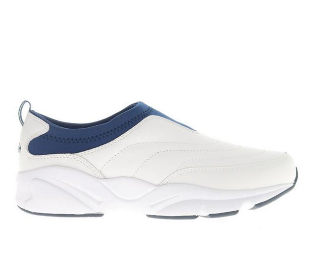 Men's Propet Stability Slip-On Sneakers in White/Navy color