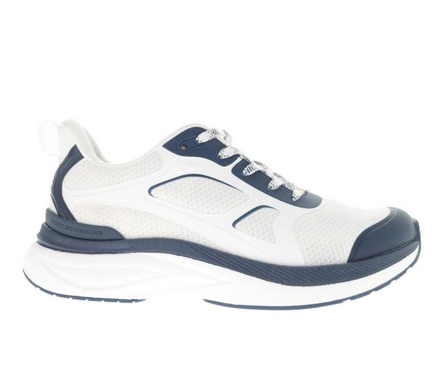 Men's Propet 392 DuroCloud Walking Shoes in White/Navy color
