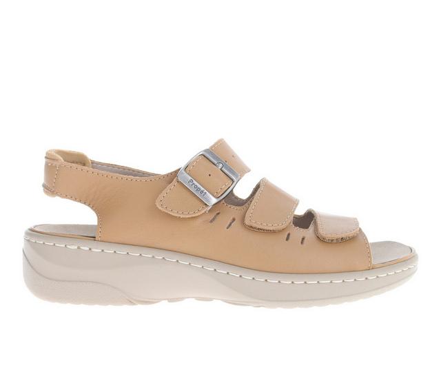 Women's Propet Breezy Walker Sandals in Tan color