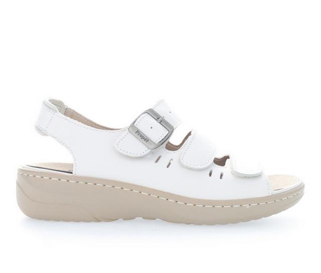 Women's Propet Breezy Walker Sandals in White Onyx color