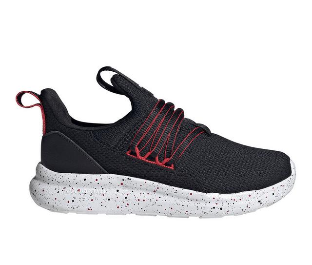 Boys' Adidas Little Kid & Big Kid Lite Racer Adapt  7.0 K Running Shoes in Blk/Wht/Scarlet color