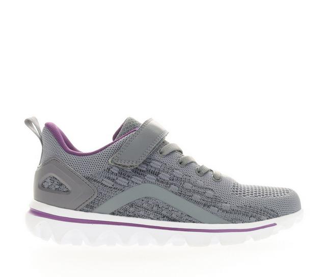 Women's Propet TravelActiv Axial FX Sneakers in Grey/Purple color