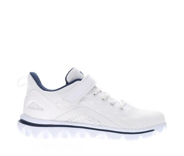 Women's Propet TravelActiv Axial FX Sneakers in White/Navy color