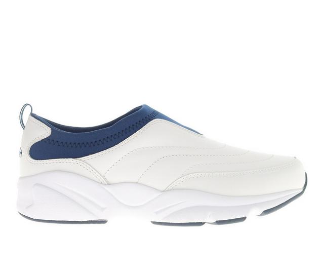 Women's Propet Stability Slip-On Sneakers in White/Navy color