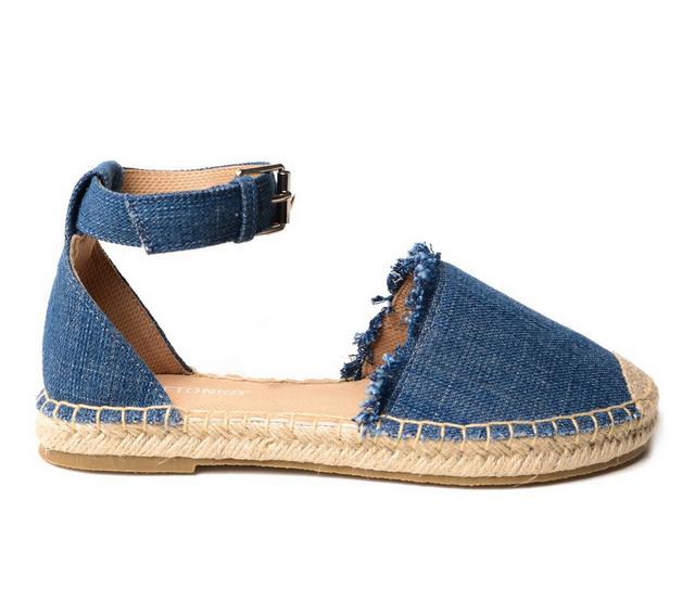Women's Minnetonka Prima Espadrille Sandals in Blue Denim color